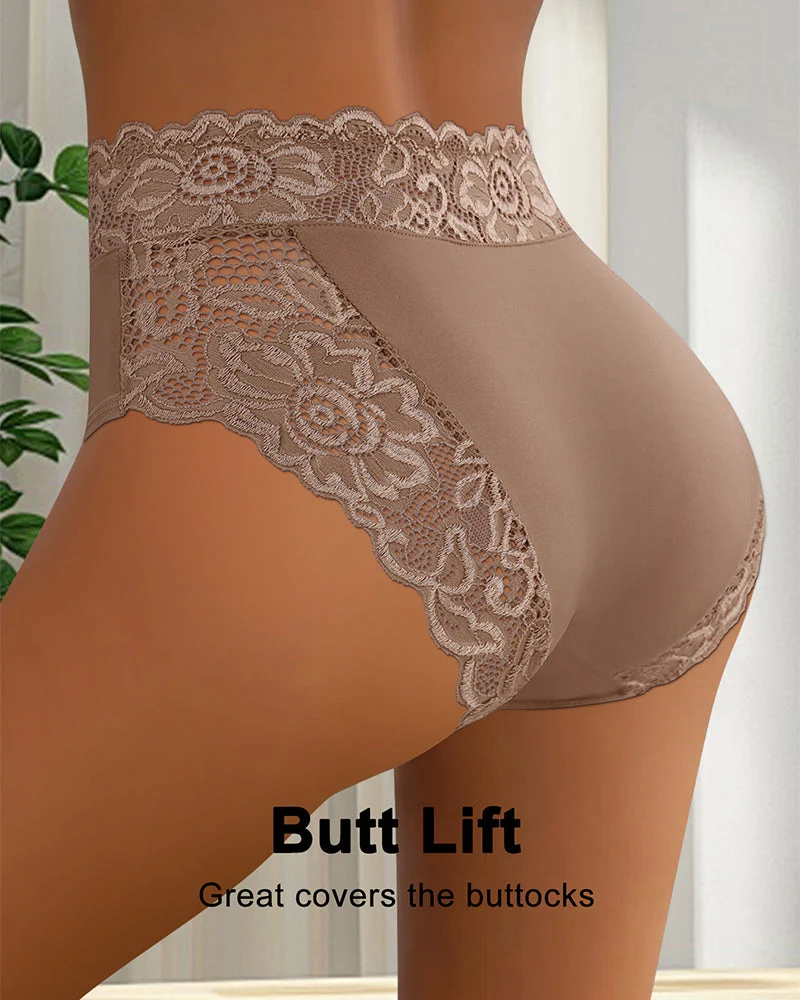 Culotte Sexy Dentelle Taille Moyenne-4