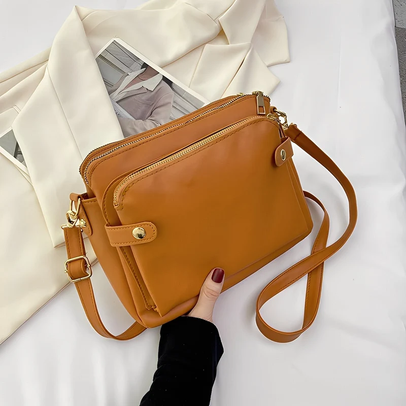Michaela - Sac en cuir classique pour femmes avec bandoulière