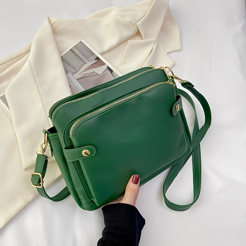 Michaela - Sac en cuir classique pour femmes avec bandoulière