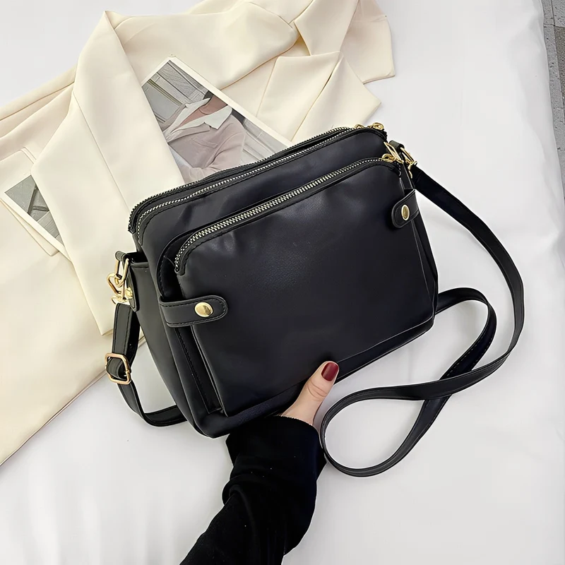 Michaela - Sac en cuir classique pour femmes avec bandoulière