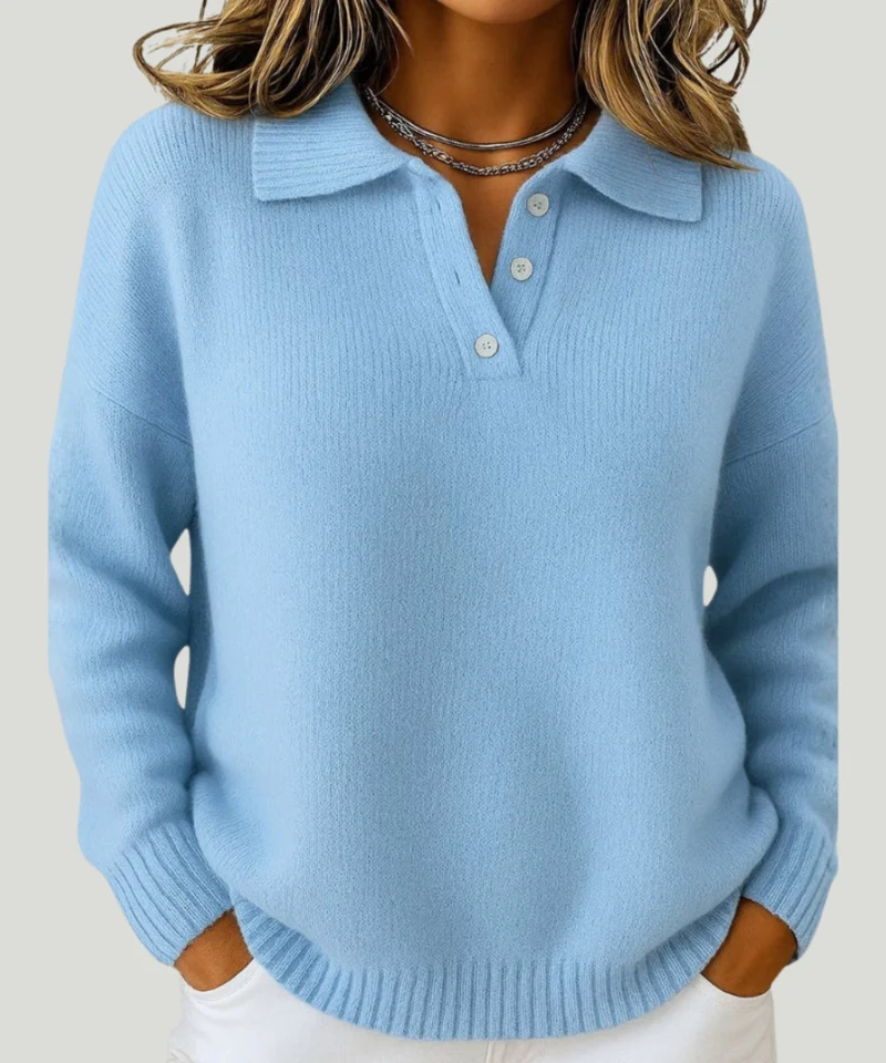 Clémentine | Pull doux avec col