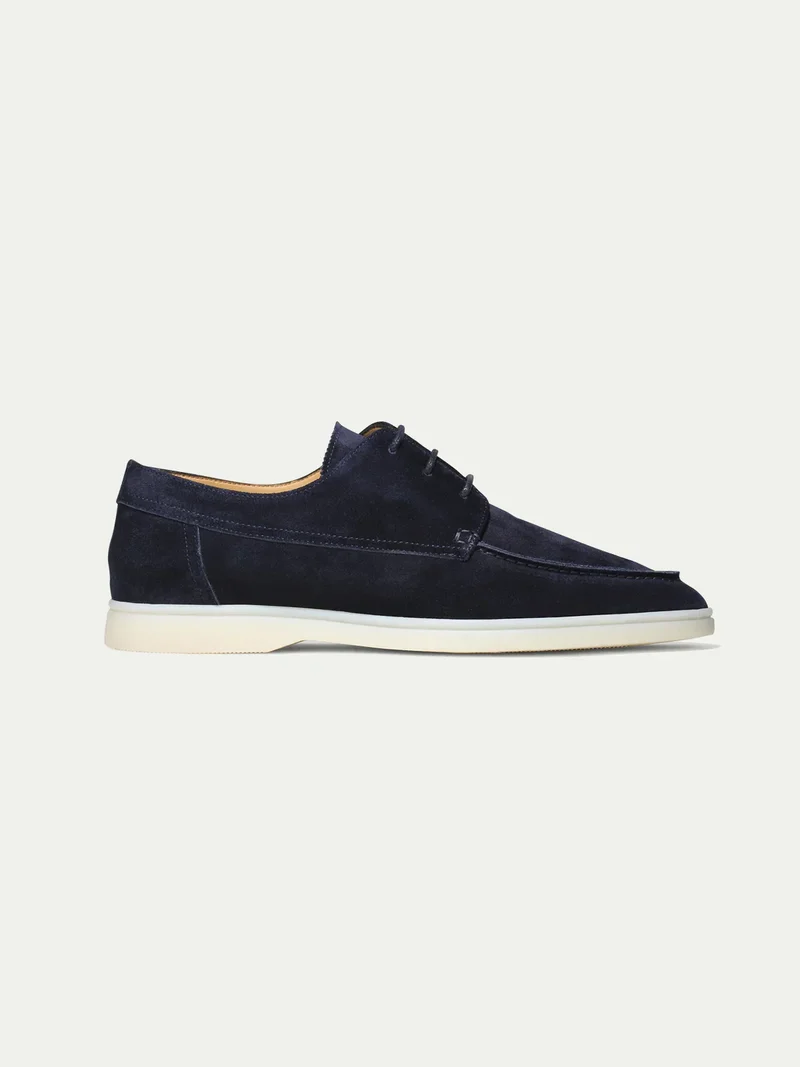 Mocassins en daim bleu foncé pour hommes