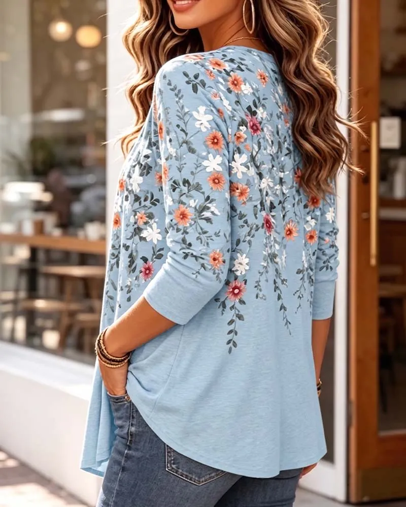 Blouse Décontractée Manches Longues