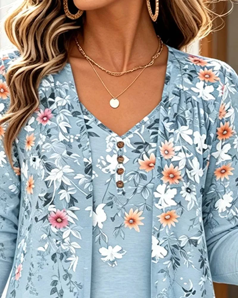 Blouse Décontractée Manches Longues