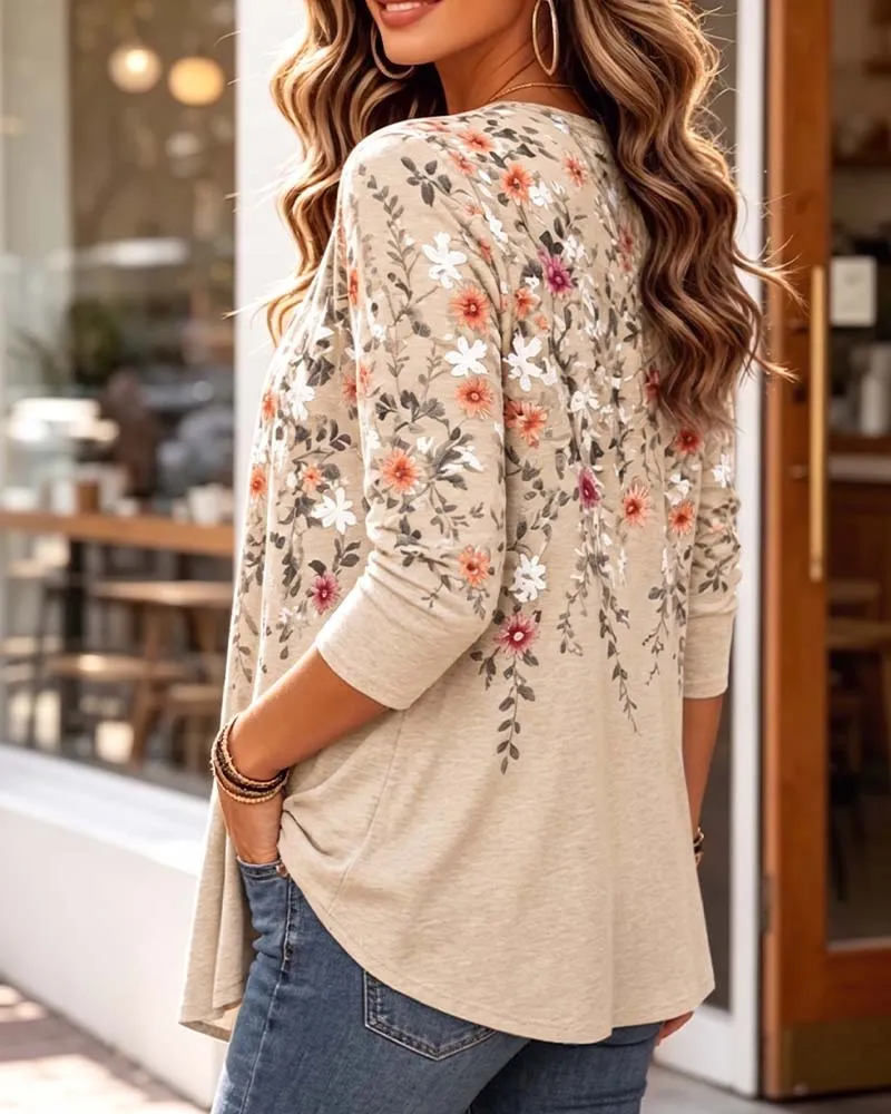 Blouse Décontractée Manches Longues