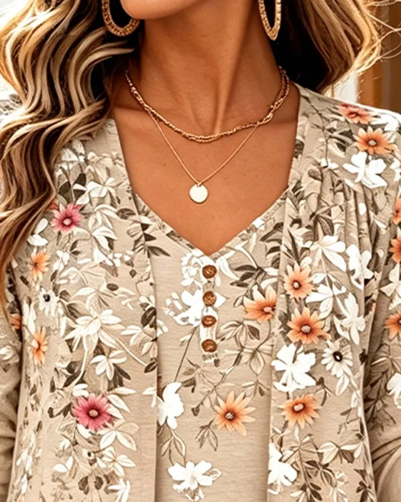 Blouse Décontractée Manches Longues