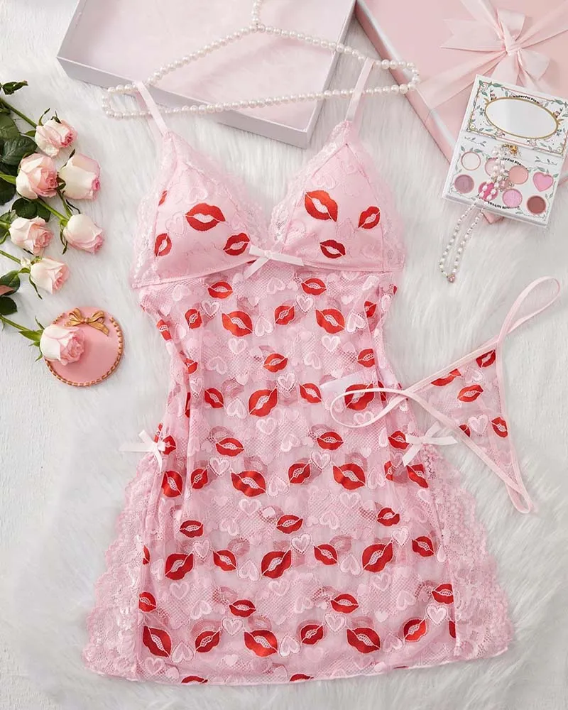 Robe Lèvre Imprimé Sommeil