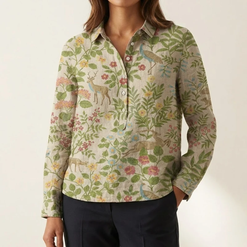 DELACROIX | Chemise Élégante à Motif Béatrice