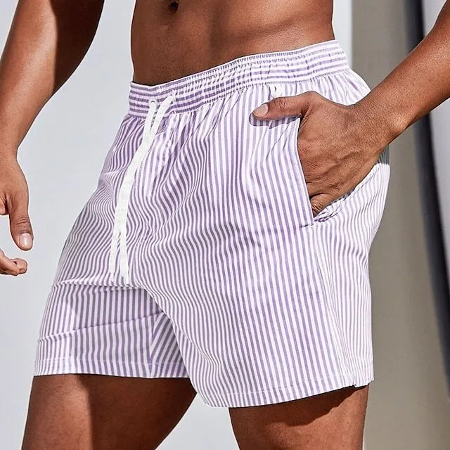 Azlan | Short de Bain Classique et Élégant à Rayures pour Homme