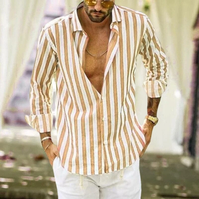 Alain | Chemise à rayures pour hommes