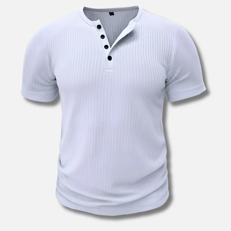 Elite | T-shirt Henley Muscle Fit pour hommes