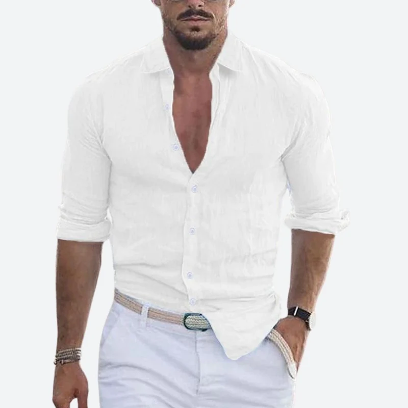 Rogelio | Chemise pour homme à col rabattu avec coupe décontractée pour l'été