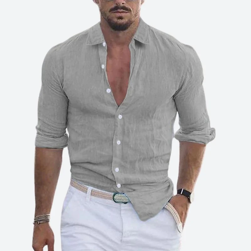 Rogelio | Chemise pour homme à col rabattu avec coupe décontractée pour l'été