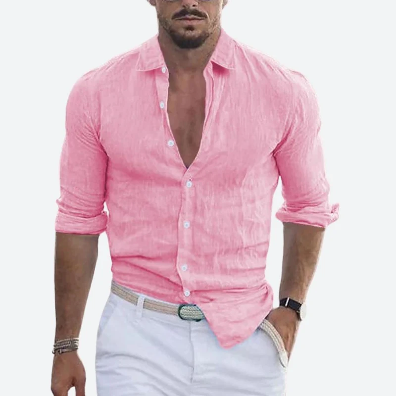 Rogelio | Chemise pour homme à col rabattu avec coupe décontractée pour l'été