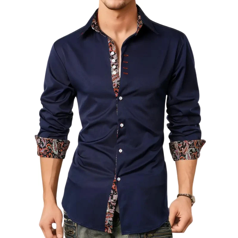 Niko | Chemise à accents Paisley pour hommes