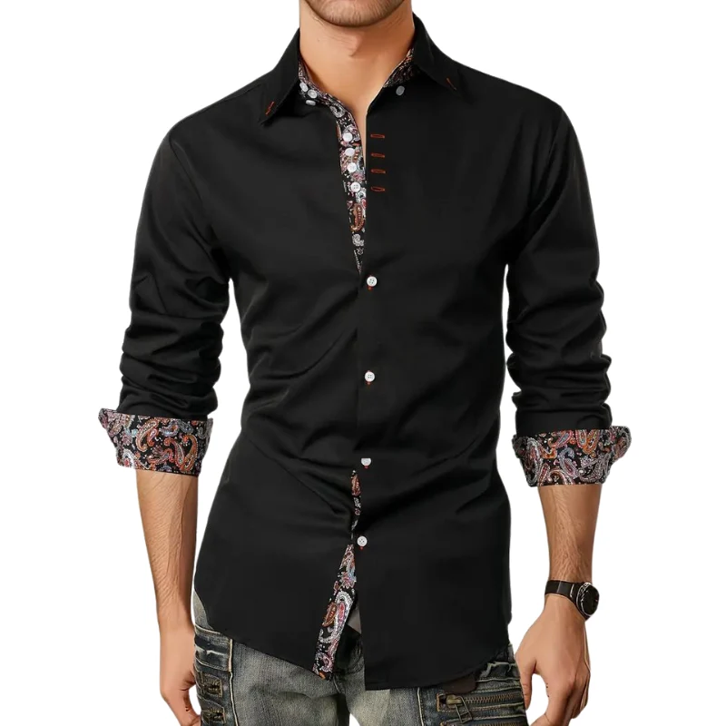 Niko | Chemise à accents Paisley pour hommes