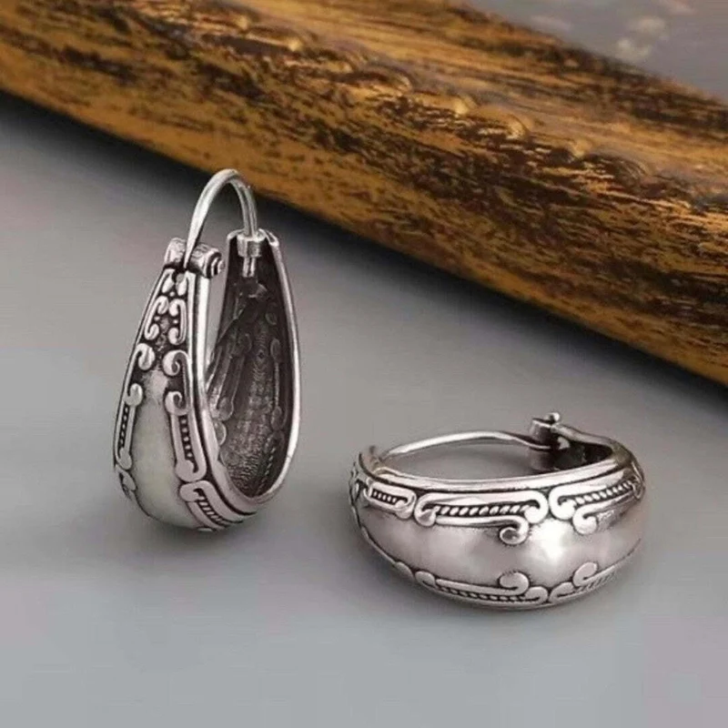 Boucles d'oreilles Mandala en Argent Classique