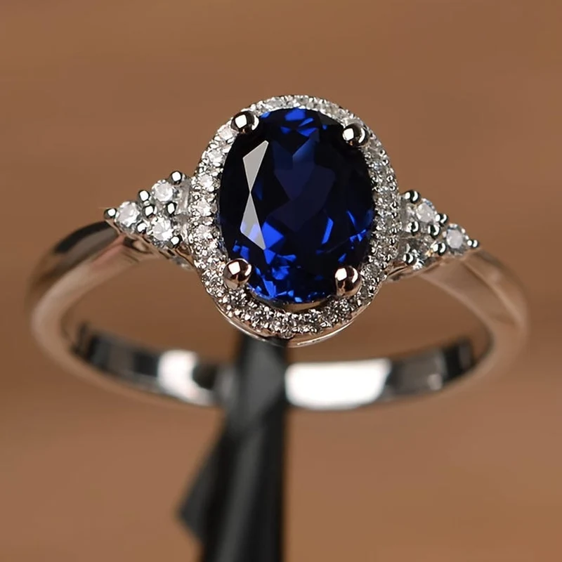 Bague Ovale en Saphir Midnight Majesty