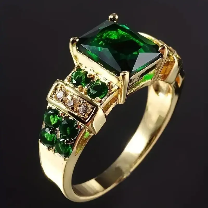 Bague d'Émeraude Exquise