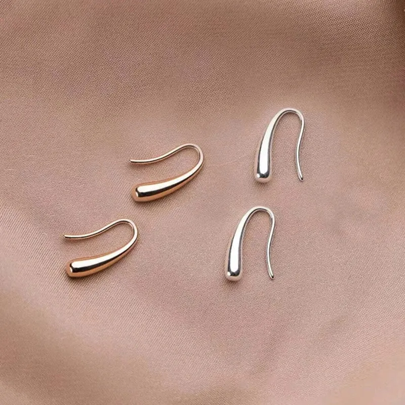Boucles d'Oreilles Pendantes en Or et Argent Ancien
