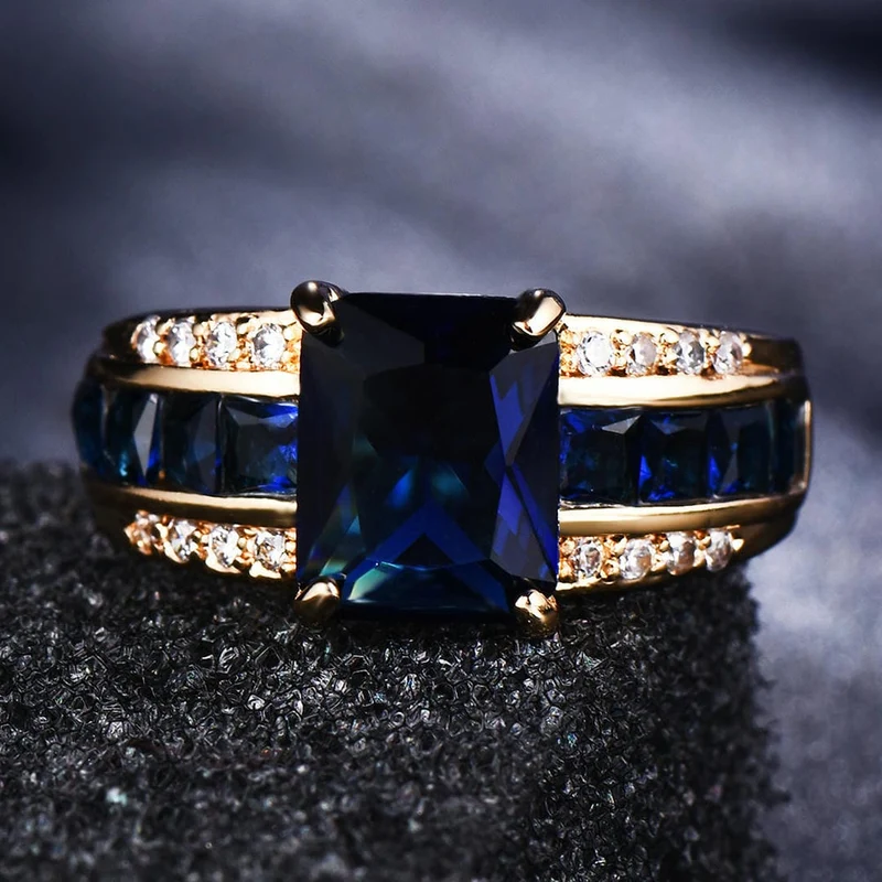 Bague Pétale de Velours Saphir