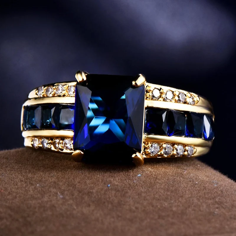 Bague Pétale de Velours Saphir