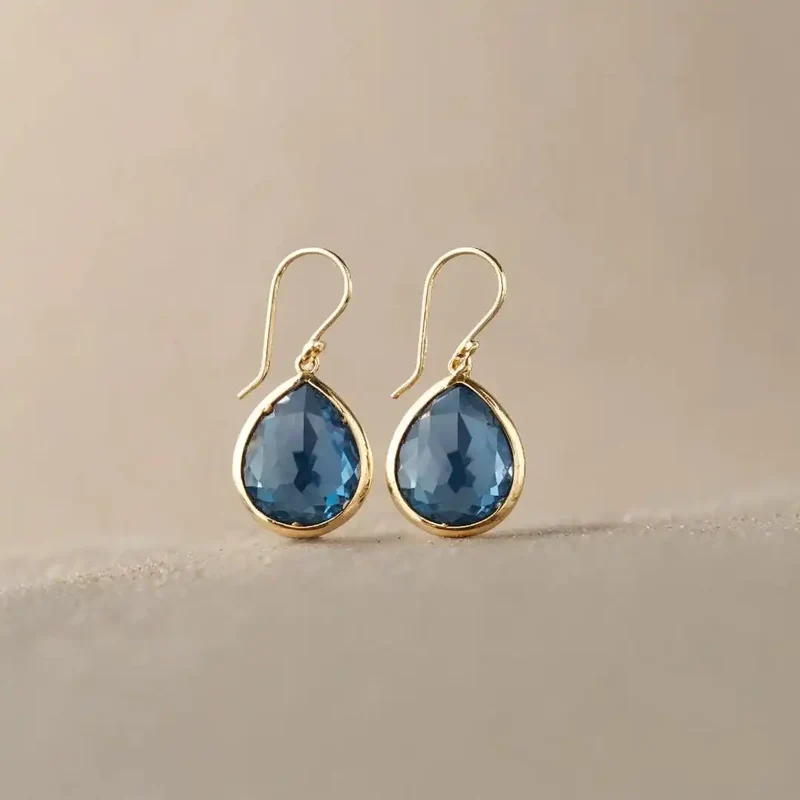 Gouttes de Cristal Bleu Rétro