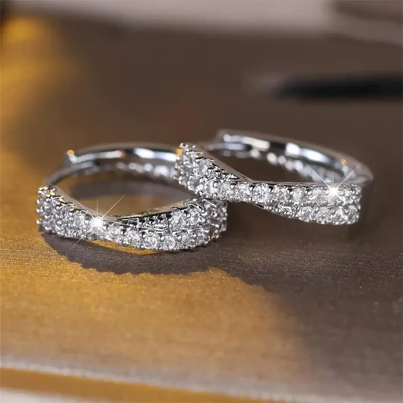 Boucles d'Oreilles en Zirconia Vintage