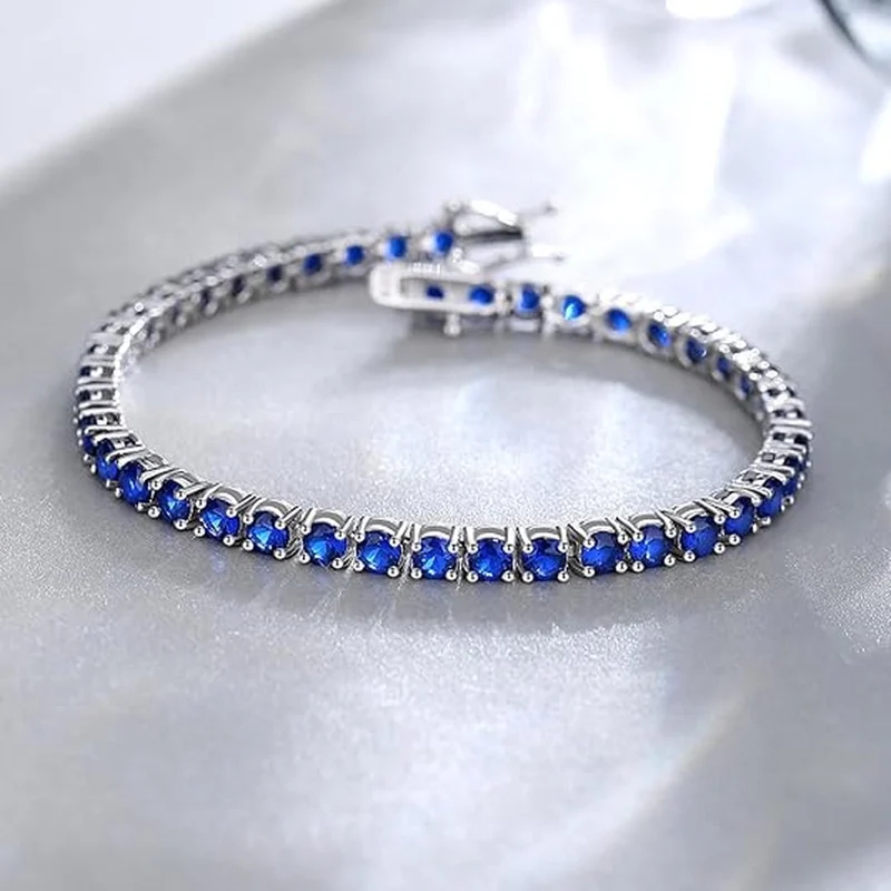 Bracelet de Tennis en Saphir