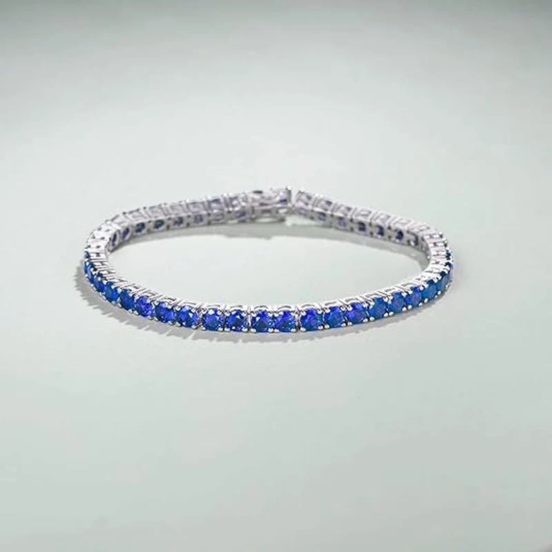 Bracelet de Tennis en Saphir