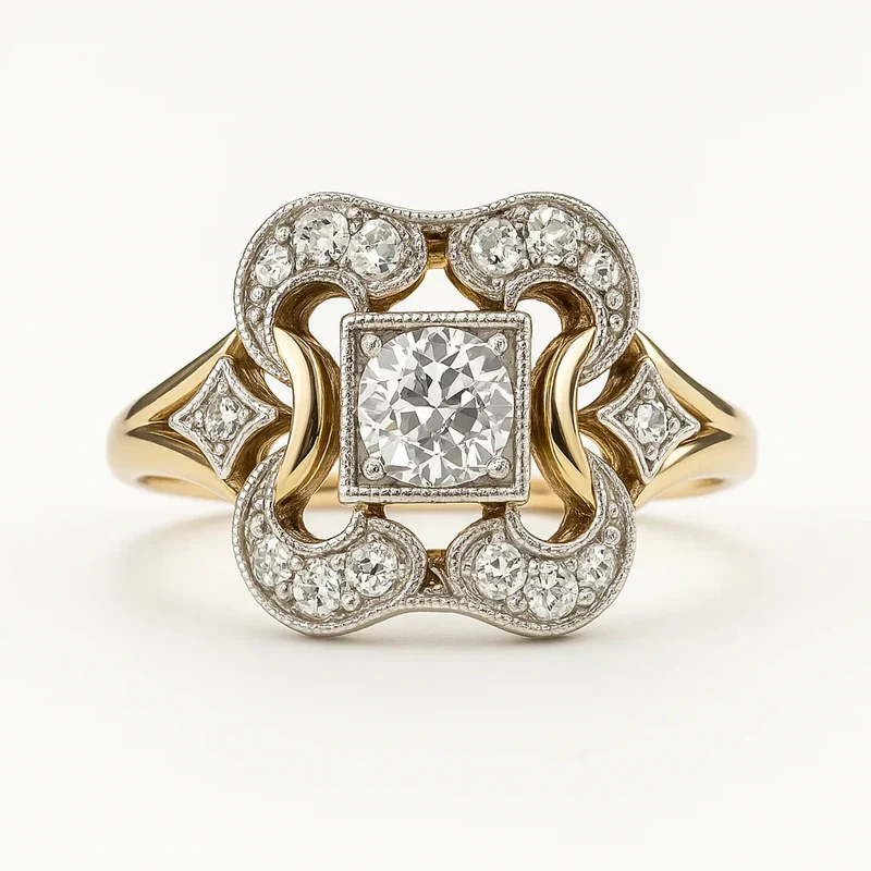 Bague en Or Vintage avec Zircon
