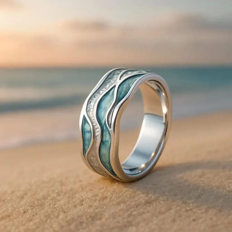 Bague Ripple de Seasilver Turquoise