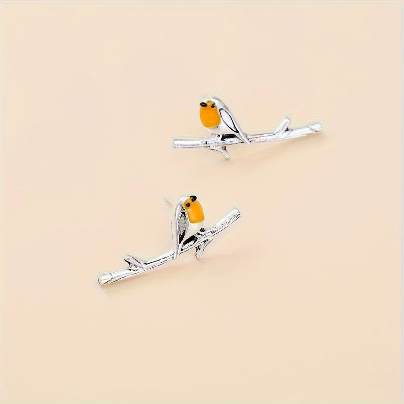 Boucles d'oreilles Oiseau Délicat Fait Main