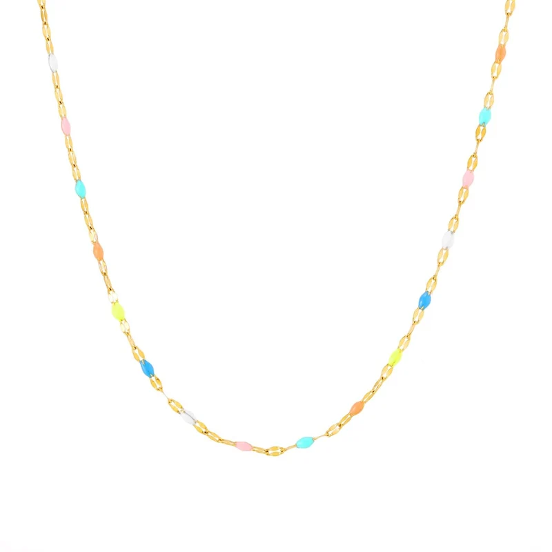 Collier Choker Délicat Couleurs Éclatantes