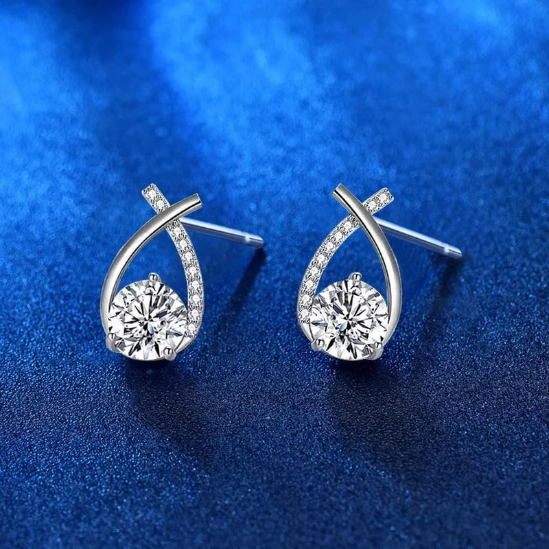 Boucles d'Oreilles en Cubique en Forme de Goutte Tordue de Luxe