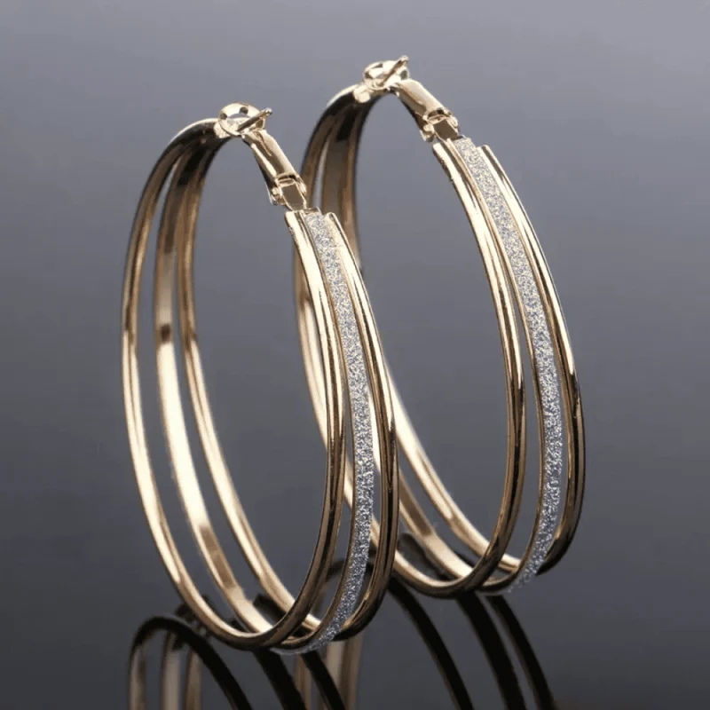 Boucles d'Oreilles en Aro en Or Rétro