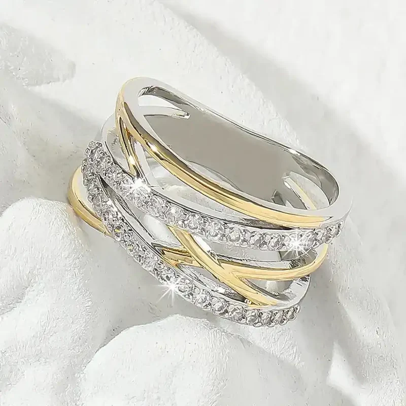 Bague en Zirconium Radiance SilverGold