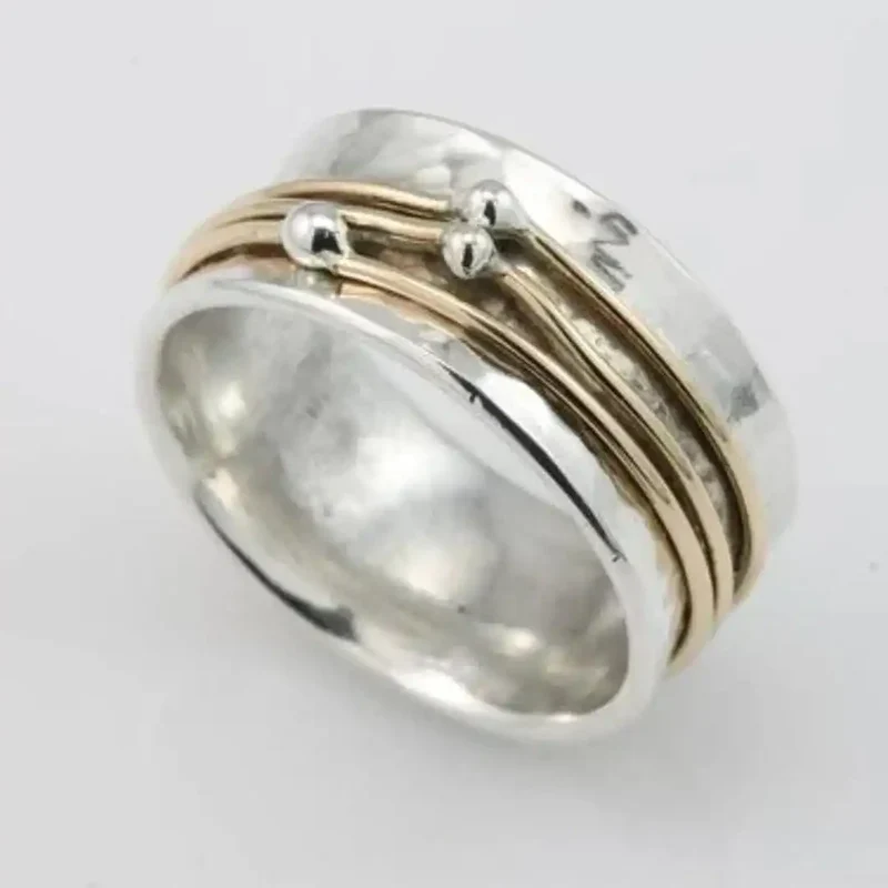 Bague en Argent Plaquée Or Vintage