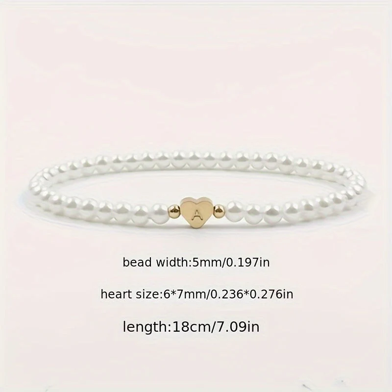 Bracelet Chic avec Initiale en Cœur (A–Z)