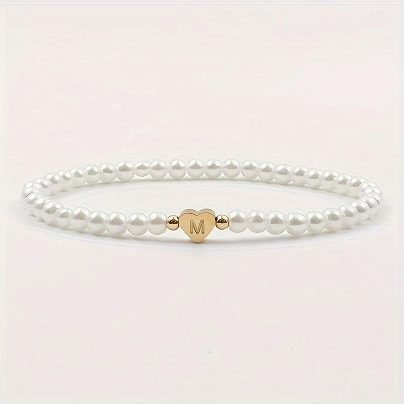 Bracelet Chic avec Initiale en Cœur (A–Z)