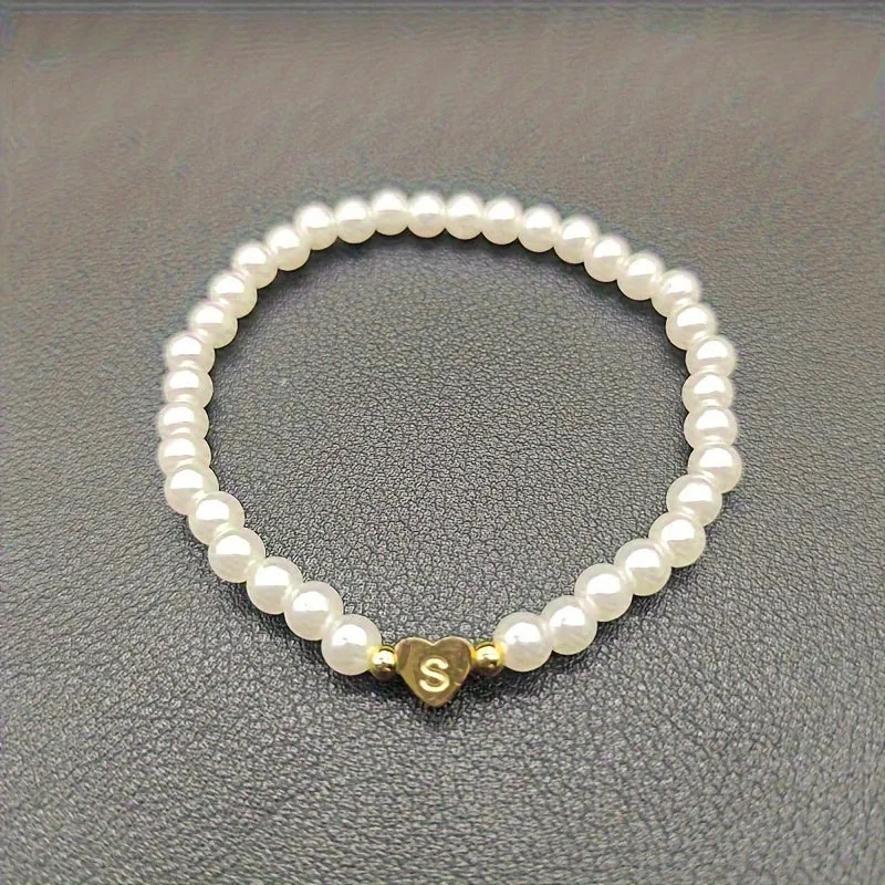 Bracelet Chic avec Initiale en Cœur (A–Z)