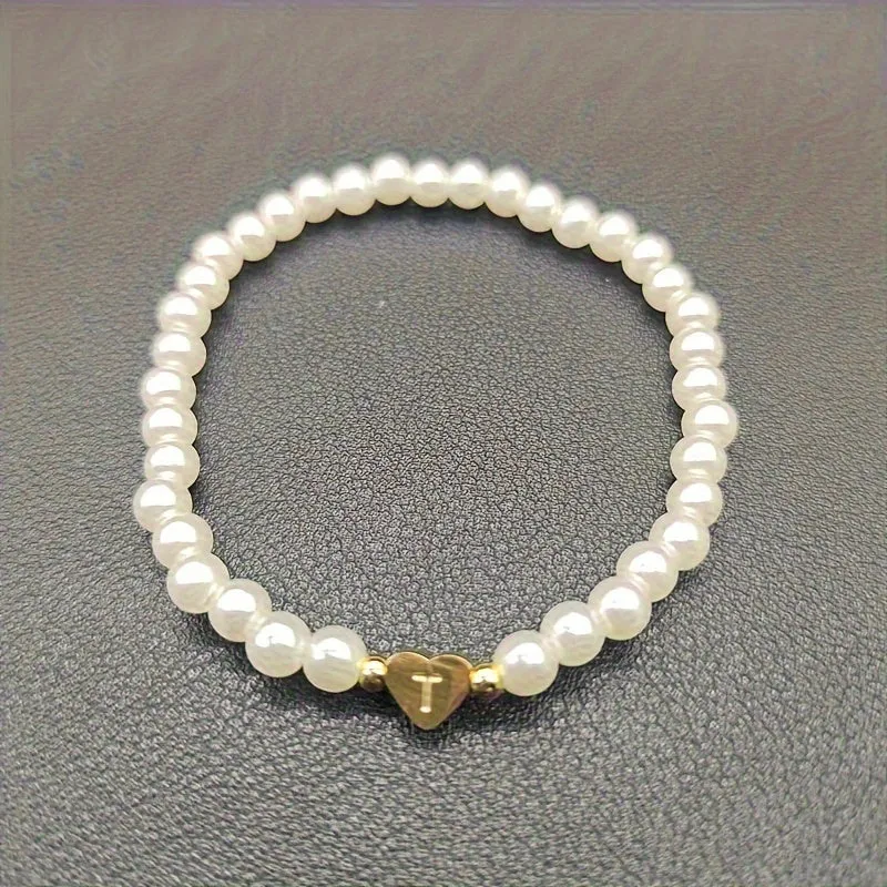 Bracelet Chic avec Initiale en Cœur (A–Z)