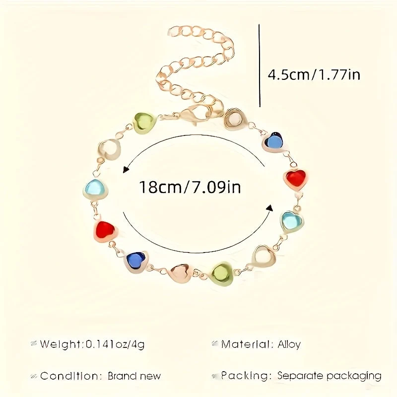 Bracelet unique en forme de cœur