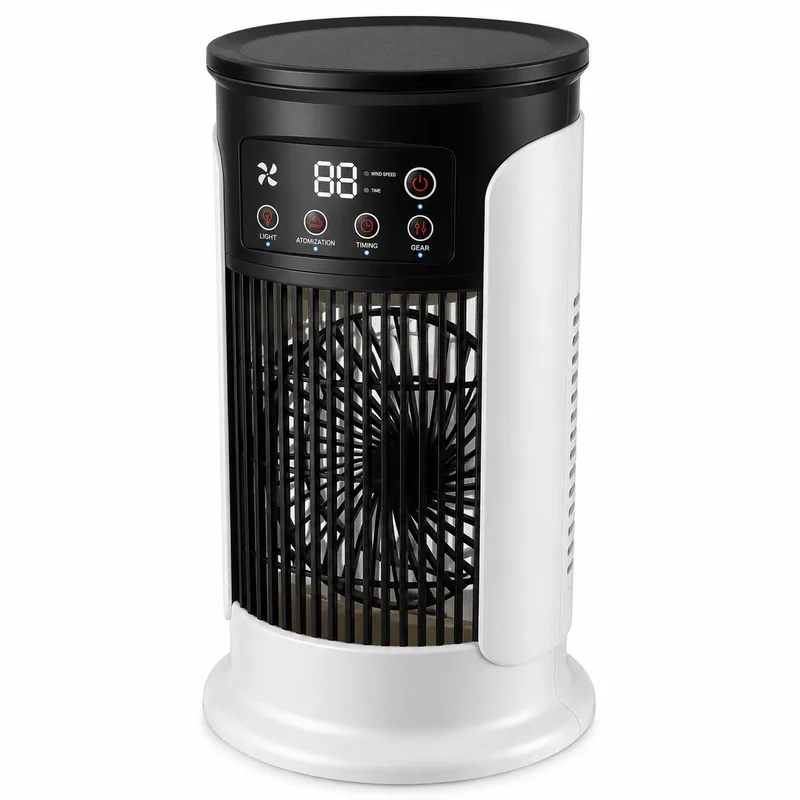 Rafraîchisseur d’Air Portable 3-en-1 avec Brumisation, LED et 6 Vitesses