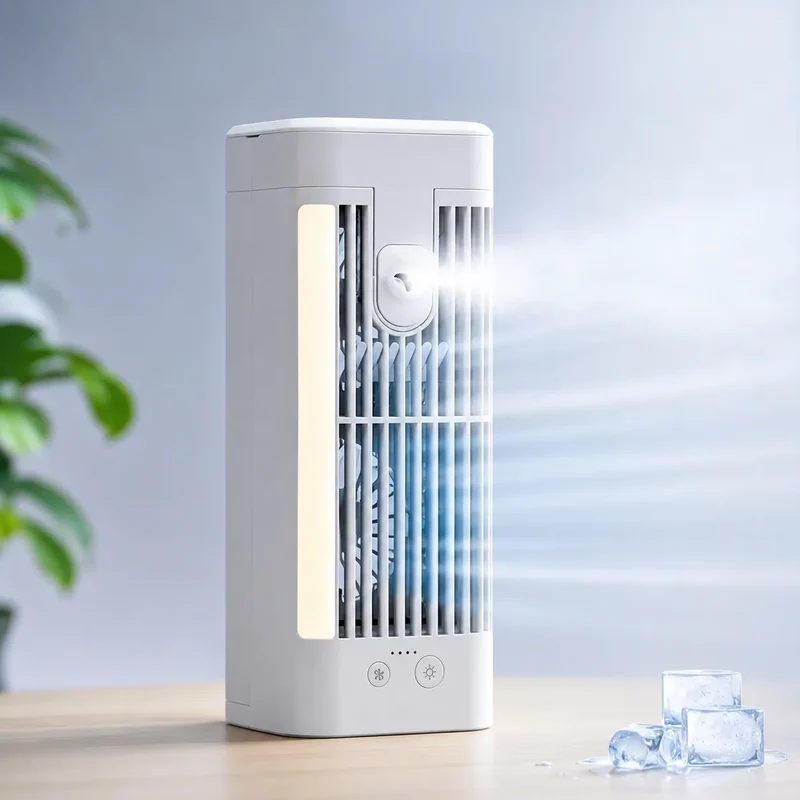 Mini Rafraîchisseur d’Air USB avec Veilleuse pour Bureau