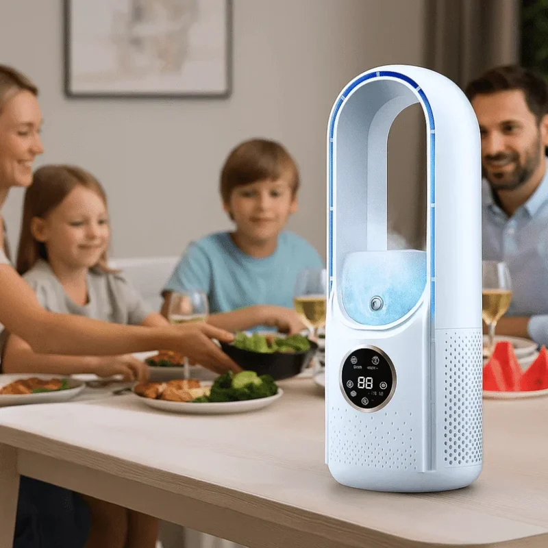 Rafraîchisseur d’Air USB Sans Lames avec Réservoir d’Eau et 6 Vitesses