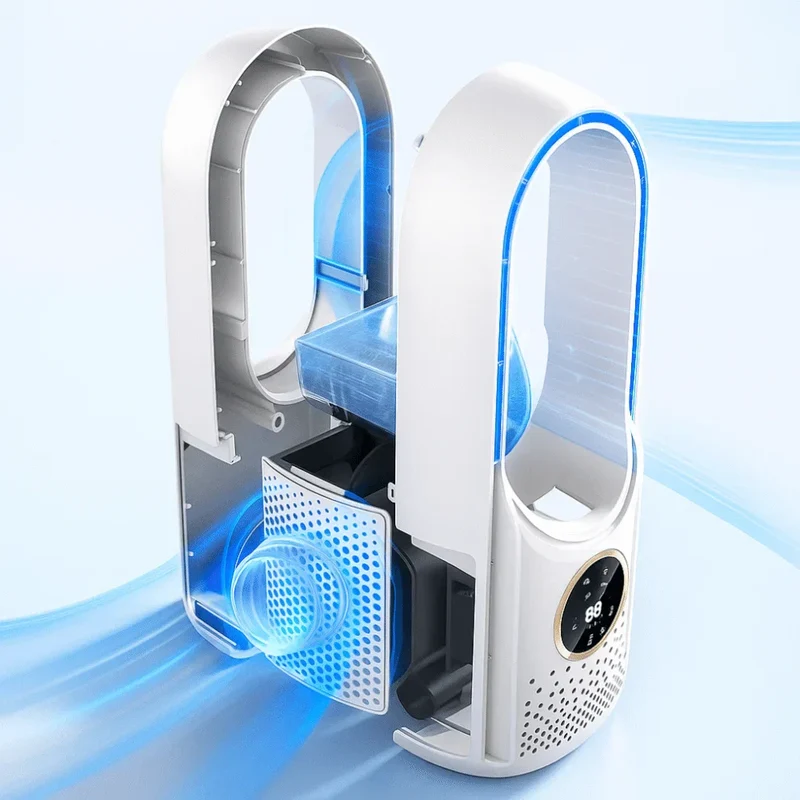 Rafraîchisseur d’Air USB Sans Lames avec Réservoir d’Eau et 6 Vitesses