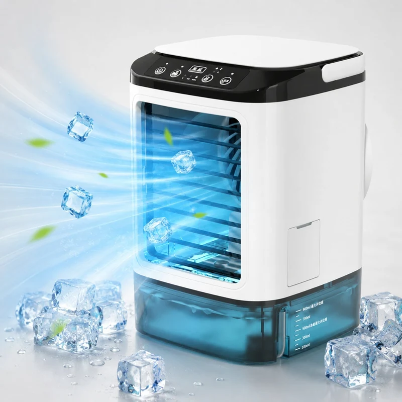 Mini Rafraîchisseur d’Air USB avec Fonction Humidification et 3 Vitesses