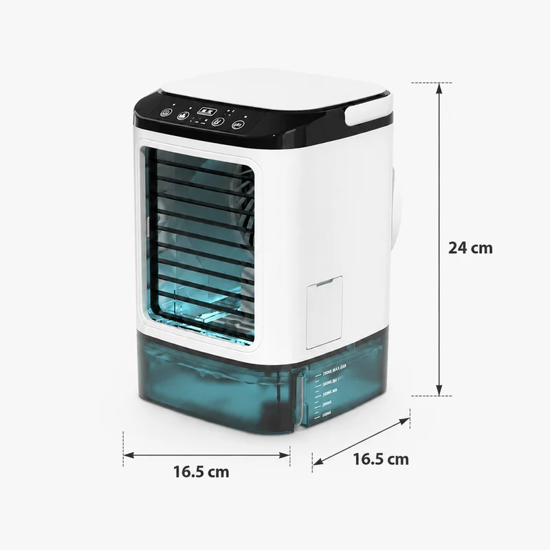 Mini Rafraîchisseur d’Air USB avec Fonction Humidification et 3 Vitesses