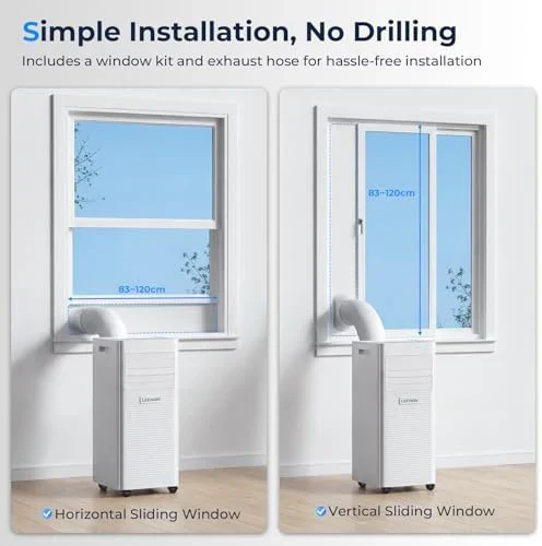 Climatiseur Mobile 3-en-1 9000 BTU pour Petites Pièces et Chambres